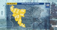 Жълт код за валежи и гръмотевици в западната половина от страната